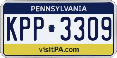 PA license plate KPP3309
