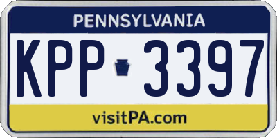 PA license plate KPP3397