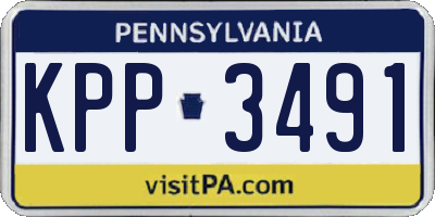 PA license plate KPP3491
