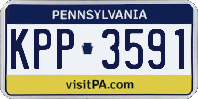 PA license plate KPP3591