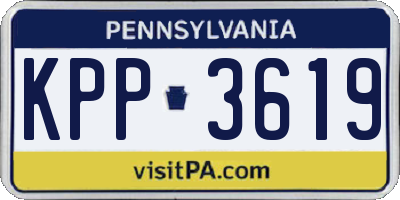 PA license plate KPP3619
