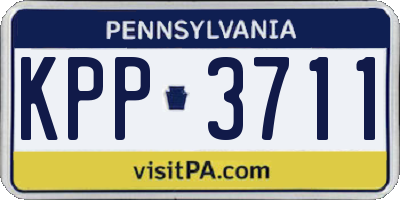 PA license plate KPP3711