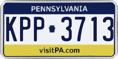 PA license plate KPP3713