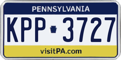 PA license plate KPP3727