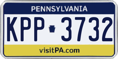 PA license plate KPP3732