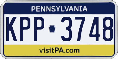 PA license plate KPP3748