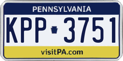 PA license plate KPP3751