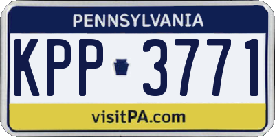 PA license plate KPP3771