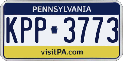 PA license plate KPP3773