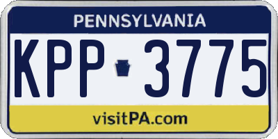 PA license plate KPP3775