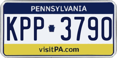 PA license plate KPP3790