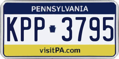 PA license plate KPP3795