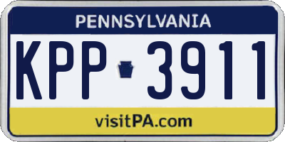 PA license plate KPP3911