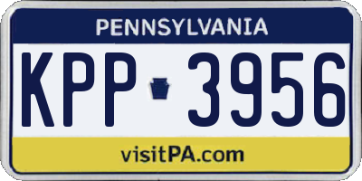 PA license plate KPP3956