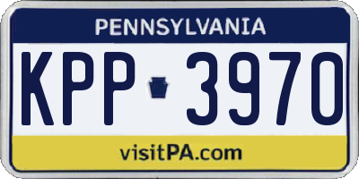 PA license plate KPP3970