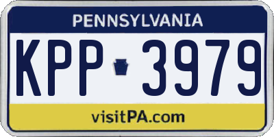 PA license plate KPP3979