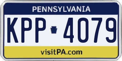 PA license plate KPP4079