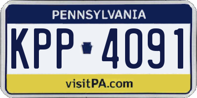 PA license plate KPP4091