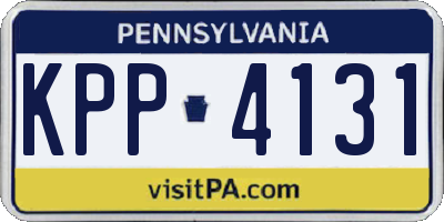 PA license plate KPP4131