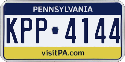 PA license plate KPP4144