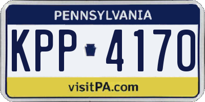 PA license plate KPP4170