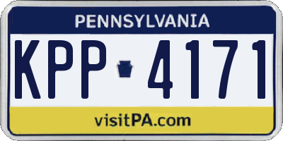 PA license plate KPP4171