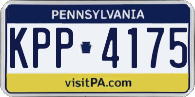 PA license plate KPP4175
