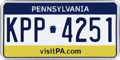 PA license plate KPP4251