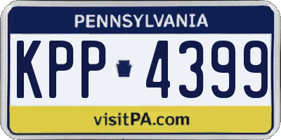 PA license plate KPP4399