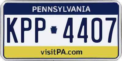 PA license plate KPP4407