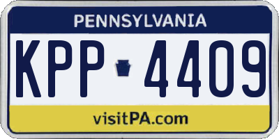 PA license plate KPP4409