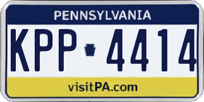 PA license plate KPP4414