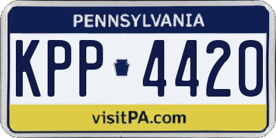 PA license plate KPP4420