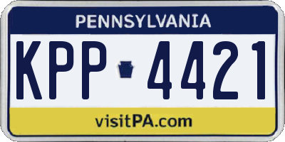 PA license plate KPP4421