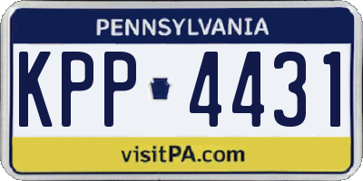 PA license plate KPP4431