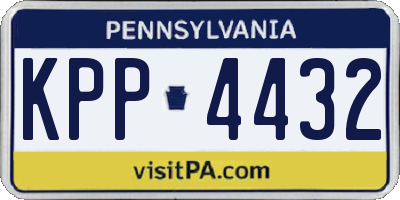 PA license plate KPP4432