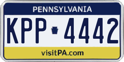 PA license plate KPP4442