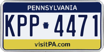 PA license plate KPP4471