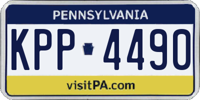 PA license plate KPP4490