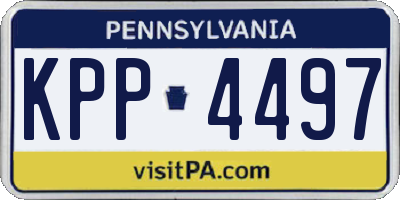 PA license plate KPP4497