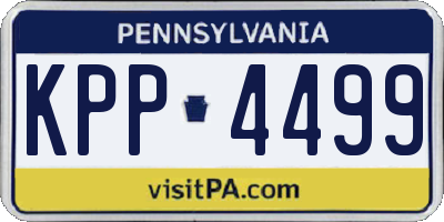 PA license plate KPP4499