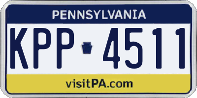 PA license plate KPP4511