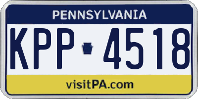 PA license plate KPP4518
