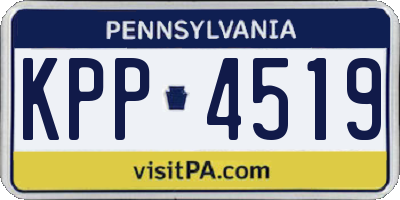 PA license plate KPP4519