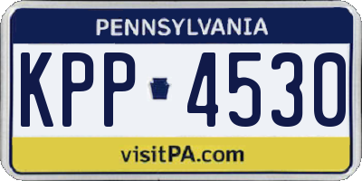 PA license plate KPP4530
