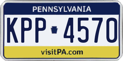 PA license plate KPP4570