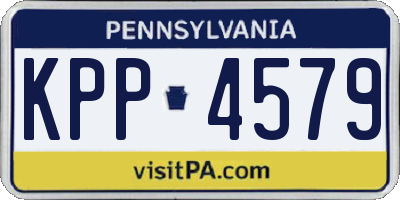 PA license plate KPP4579