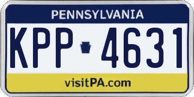 PA license plate KPP4631