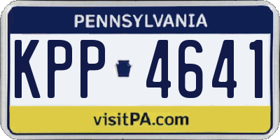 PA license plate KPP4641