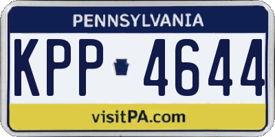 PA license plate KPP4644